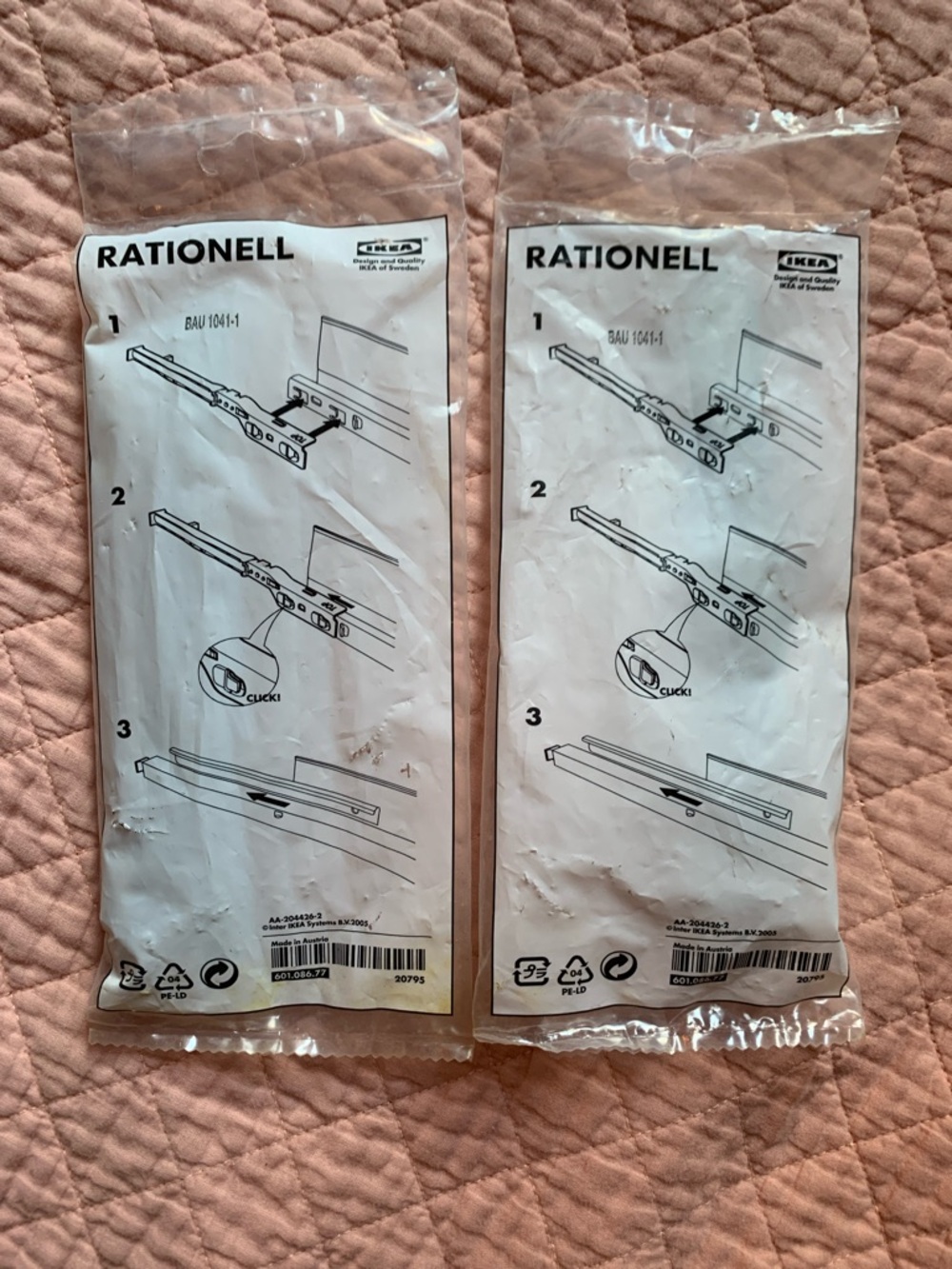 IKEA - Rationell 601.86.77 Drawer Damper Soft-Close - TWO Pack of 2 - NEW